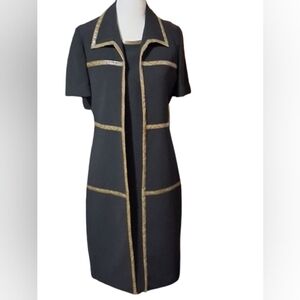 New "NWOT" "2 PIECE SET" Danny And Nicole Long jacket Long Sleeveless Dress, S-6